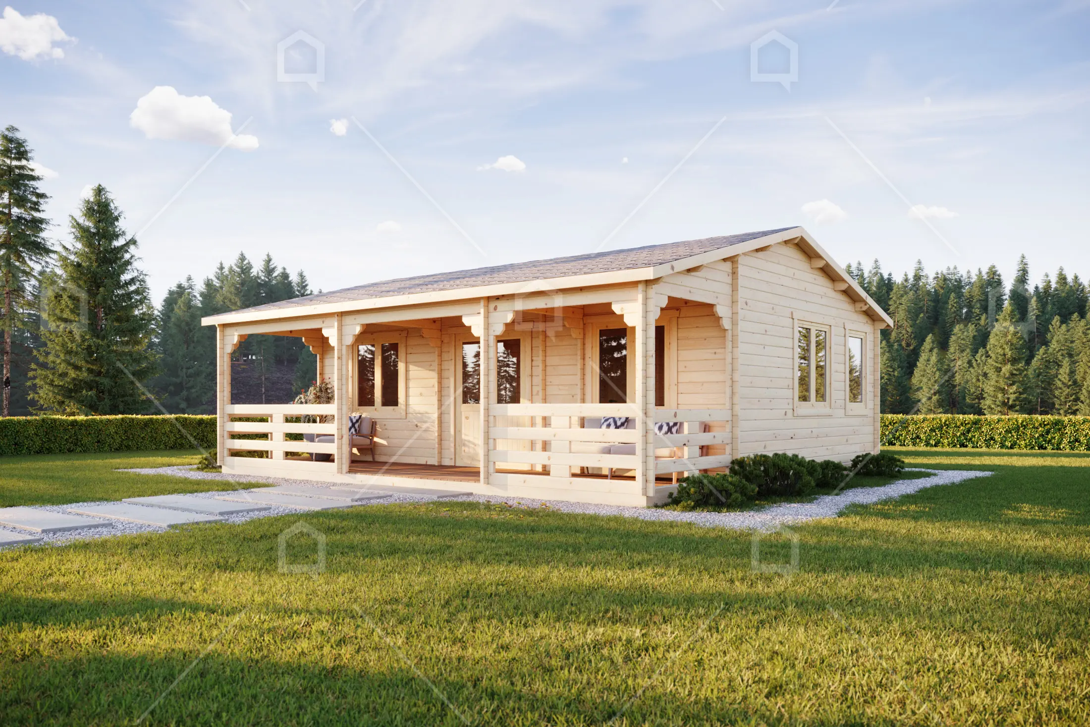 Casa prefabricada de madera Winnipeg con terraza de Maestro Casas · imagen 3