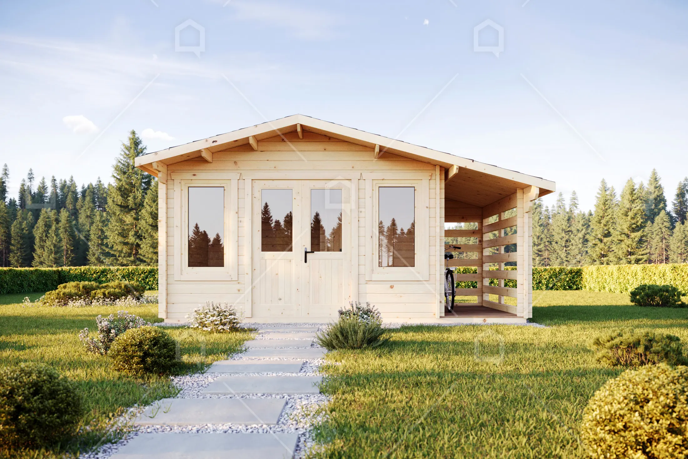 Casa prefabricada Caseta de jardín de madera con porche Claret de Maestro Casas · imagen 2