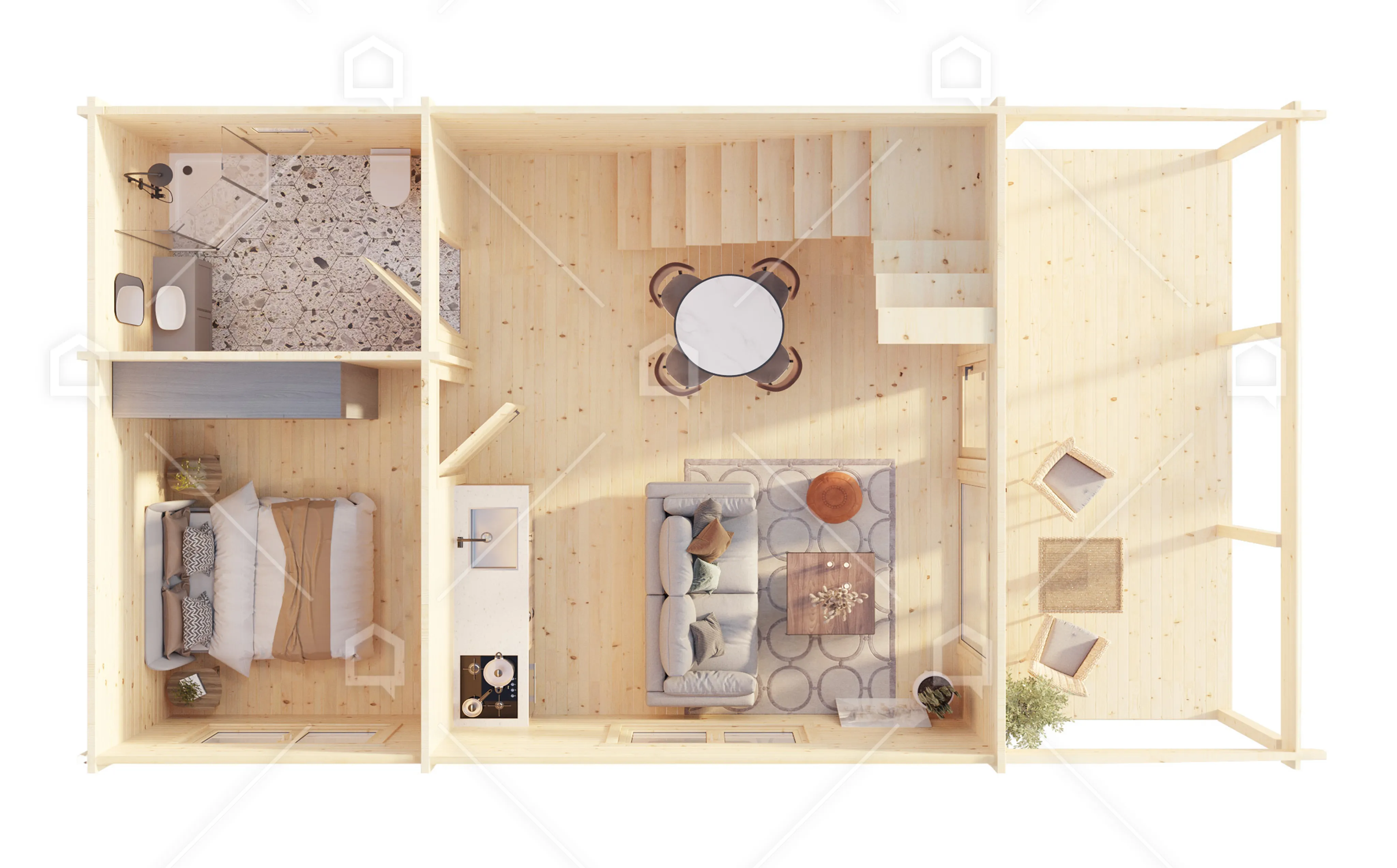 Casa prefabricada de madera Victoria de dos plantas de Maestro Casas · imagen 6
