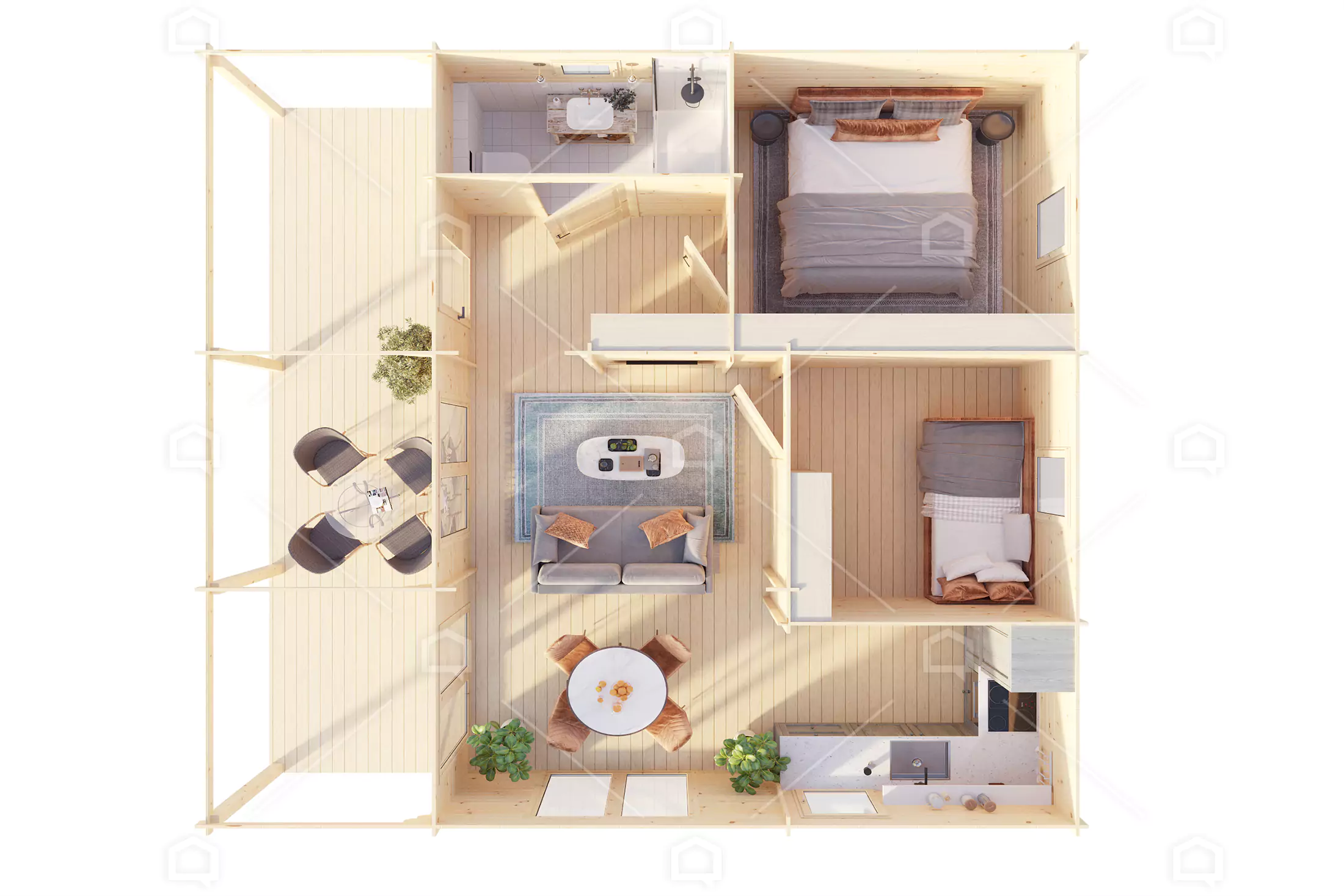Casa prefabricada de madera Duero de 2 dormitorios de Maestro Casas · imagen 6