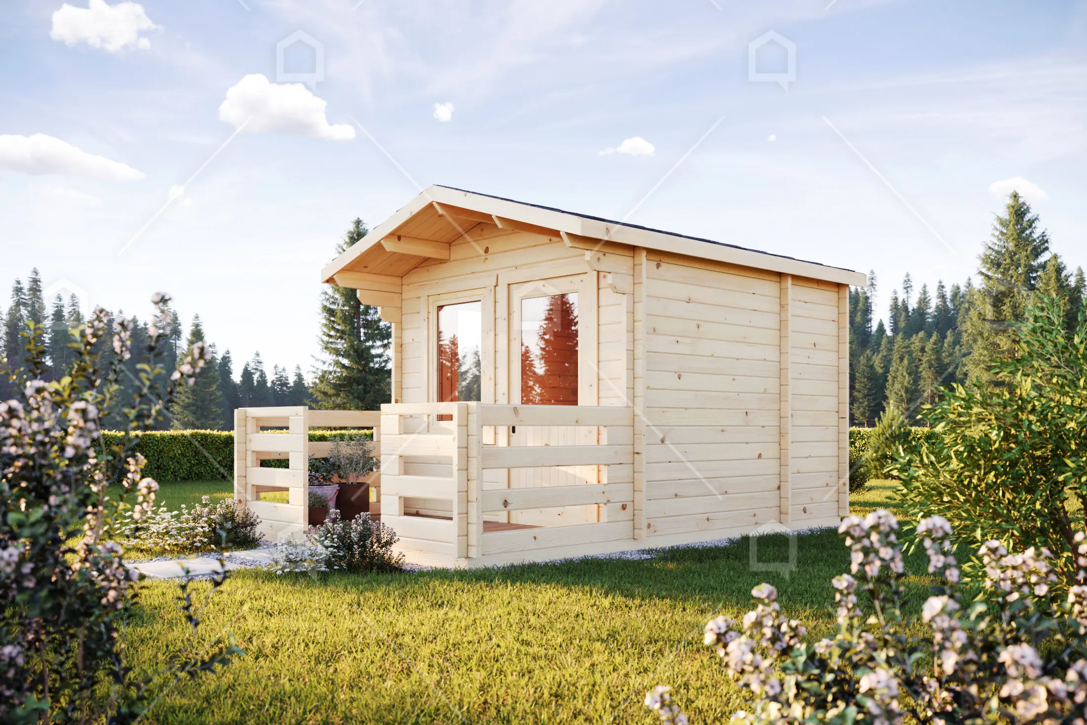 Casa prefabricada Caseta de jardín de madera con porche Balaton de Maestro Casas · imagen 4