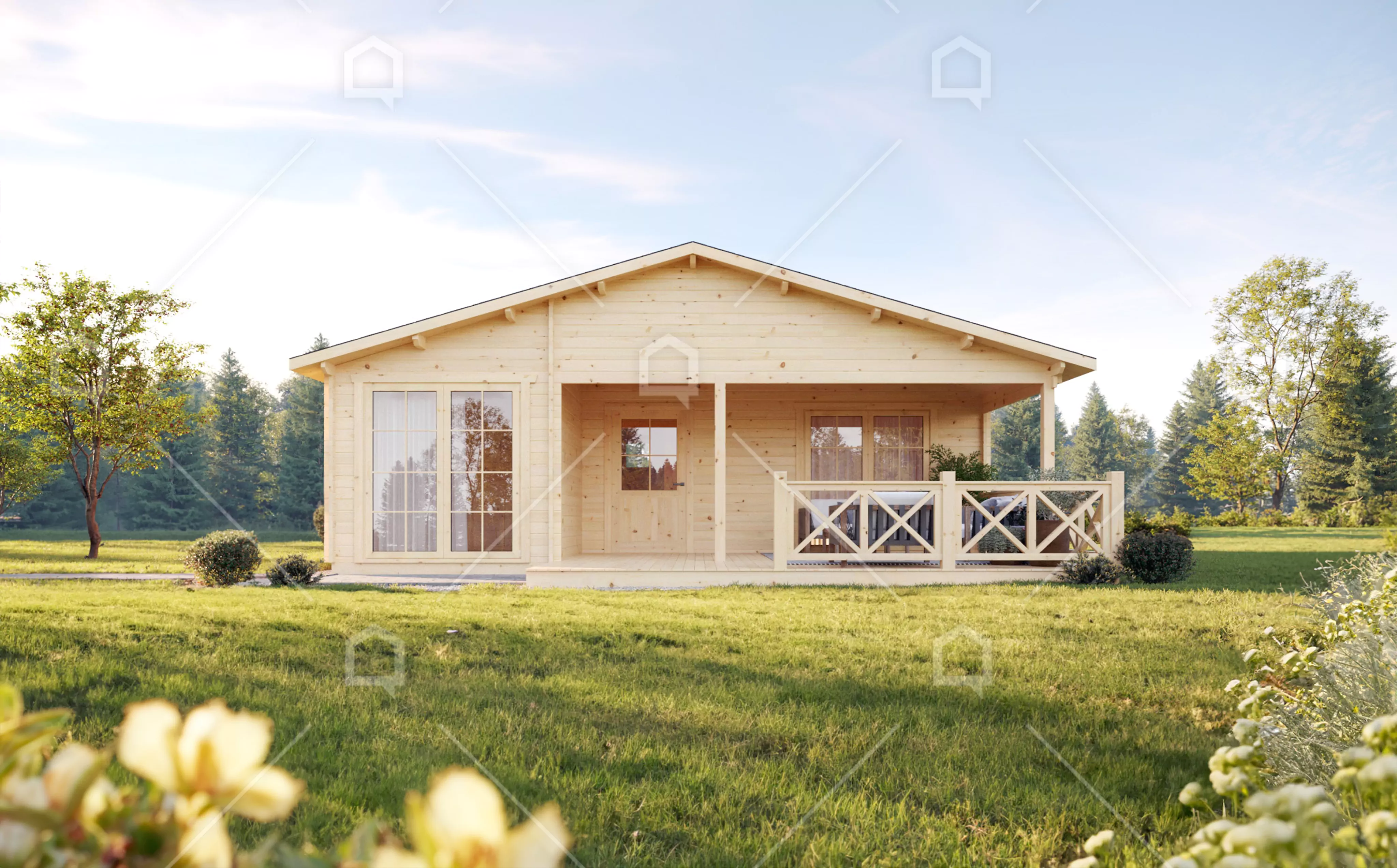 Casa prefabricada de madera Suvingis con terraza de Maestro Casas · imagen 2