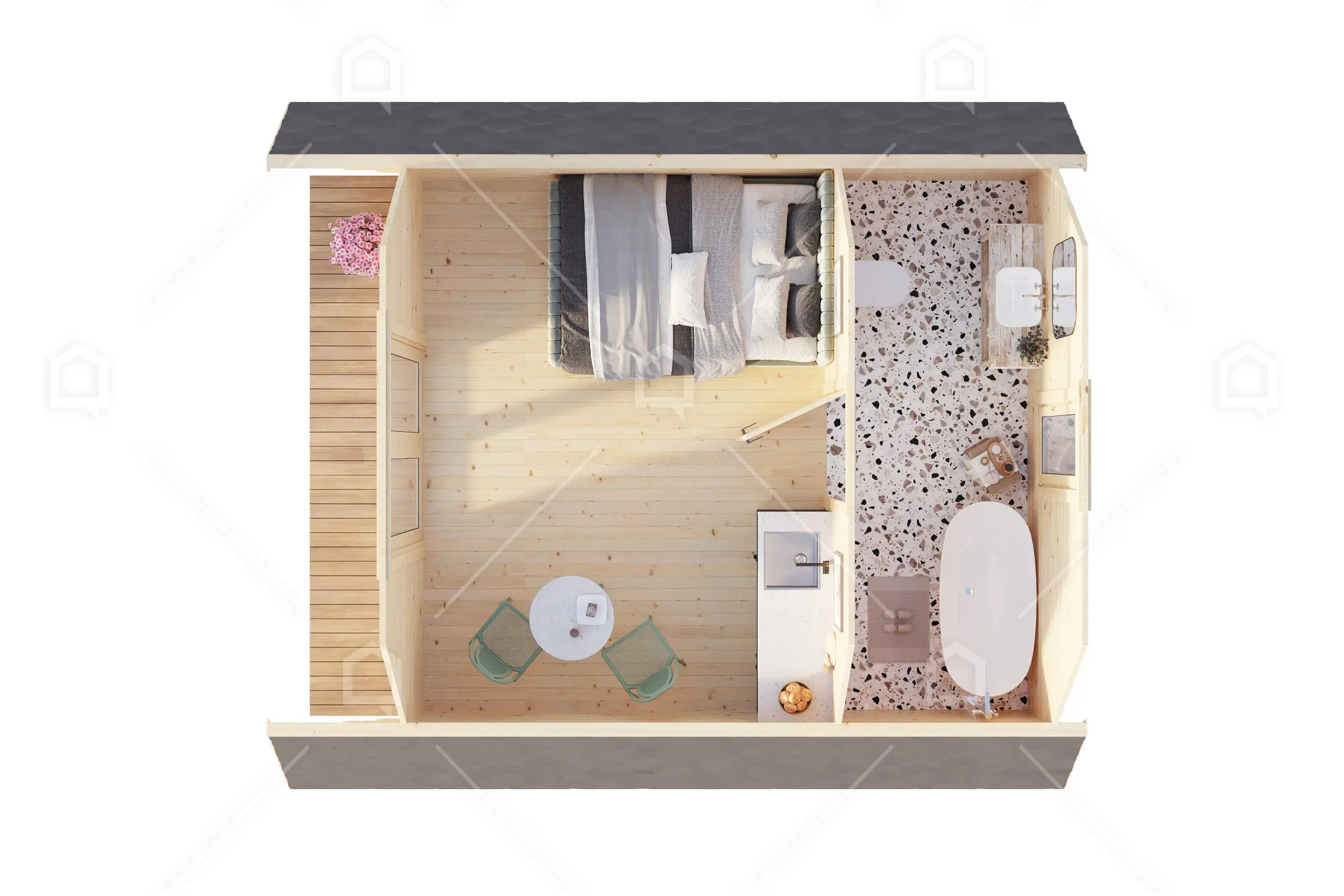 Casa prefabricada Cabaña en A de madera Mini Giza de Maestro Casas · imagen 6