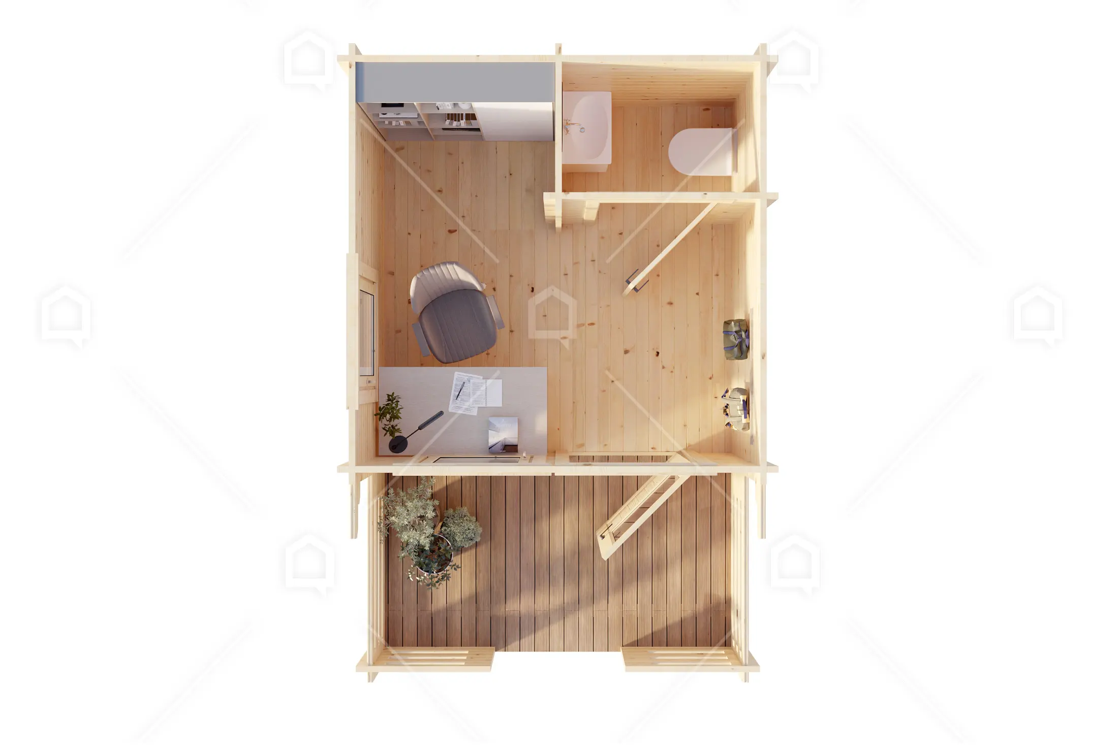 Casa prefabricada Caseta de jardín de madera con porche Balaton de Maestro Casas · imagen 6