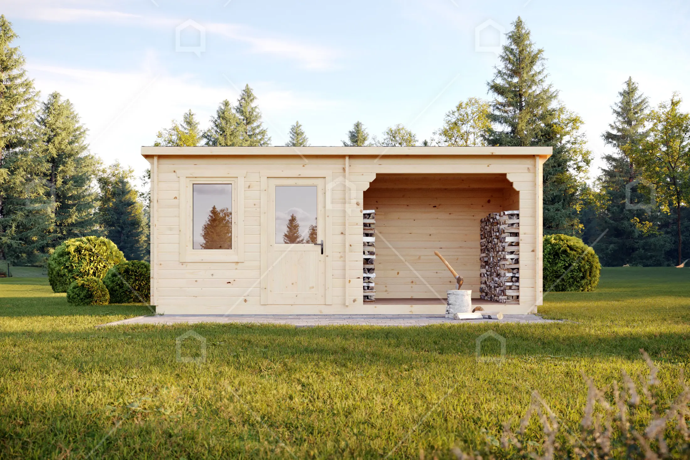 Casa prefabricada Caseta de jardín alargada de madera Bitan de Maestro Casas · imagen 2
