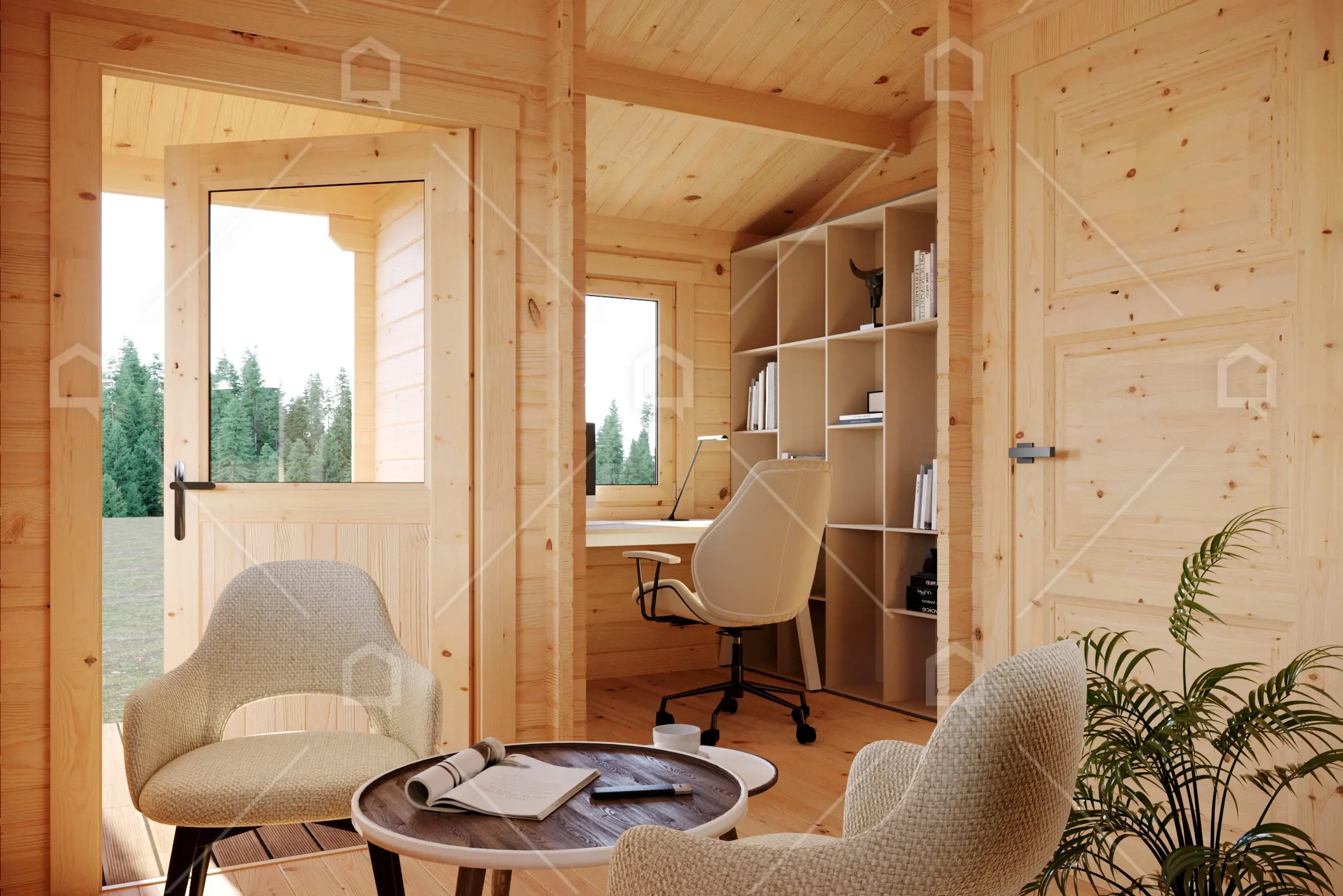 Casa prefabricada Cabaña de madera con porche Ladoga de Maestro Casas · imagen 5