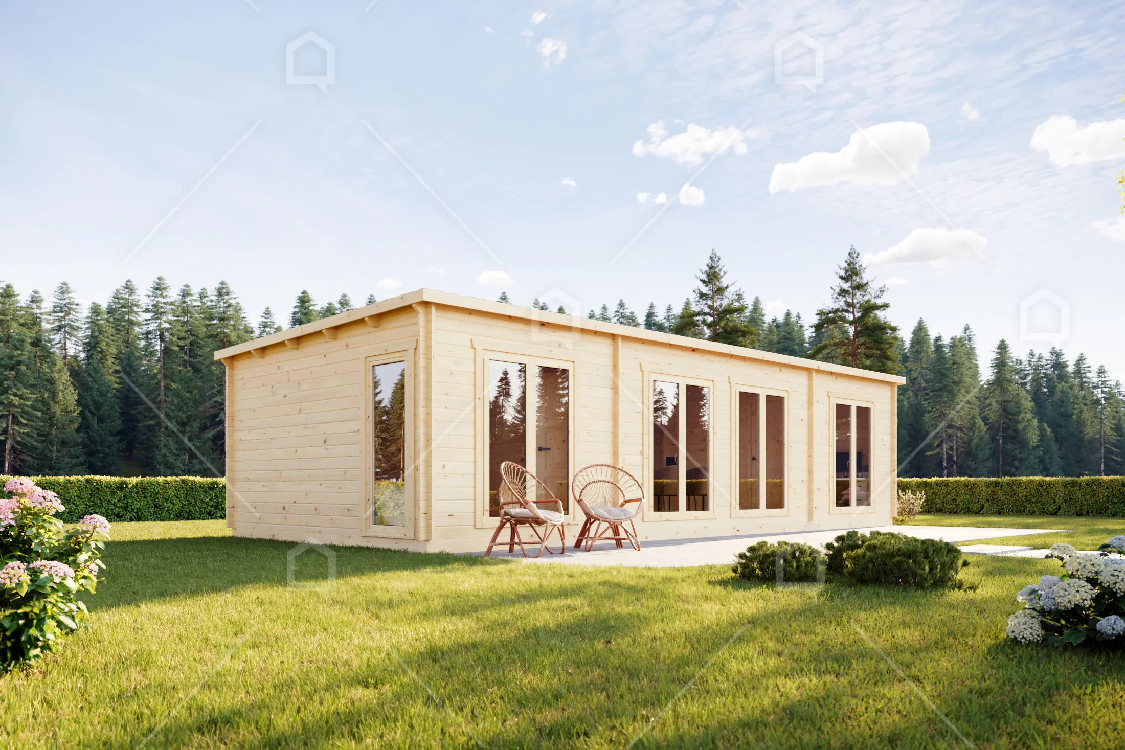 Casa prefabricada de madera Wuhan con cubierta a un agua de Maestro Casas · imagen 4