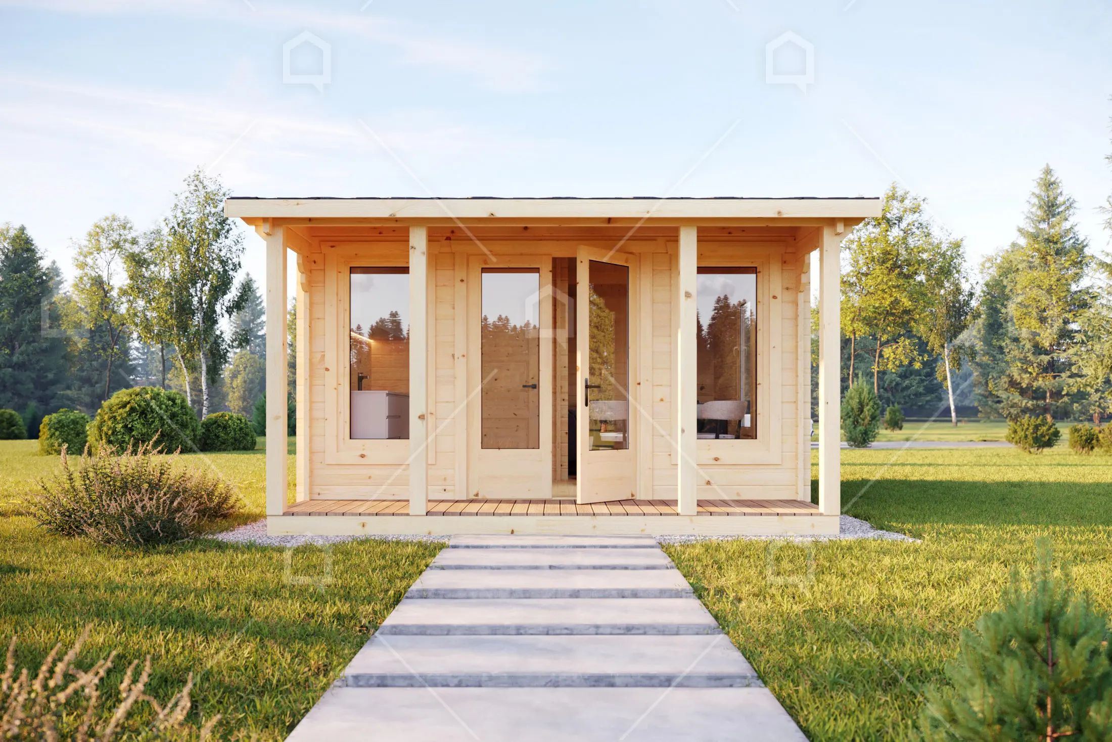 Casa prefabricada Cabaña de madera Peyron con terraza de Maestro Casas · imagen 2