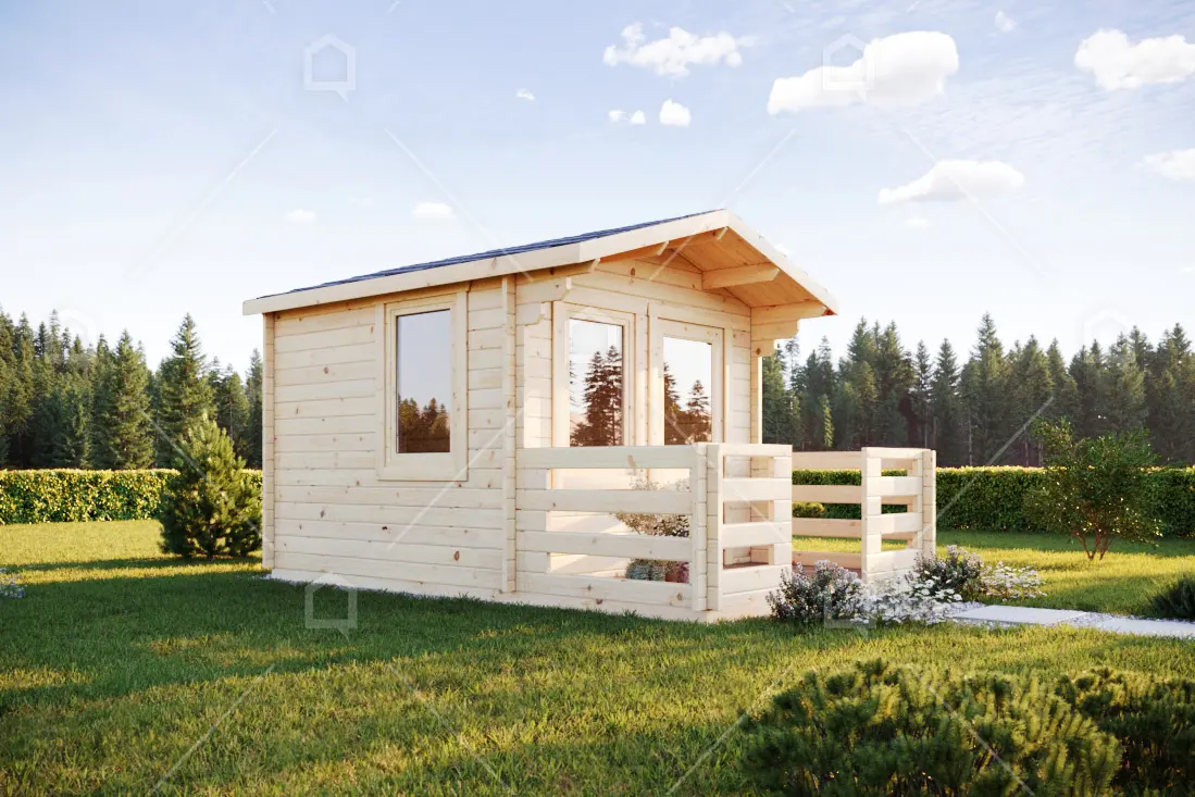 Casa prefabricada Caseta de jardín de madera con porche Balaton de Maestro Casas · imagen 3