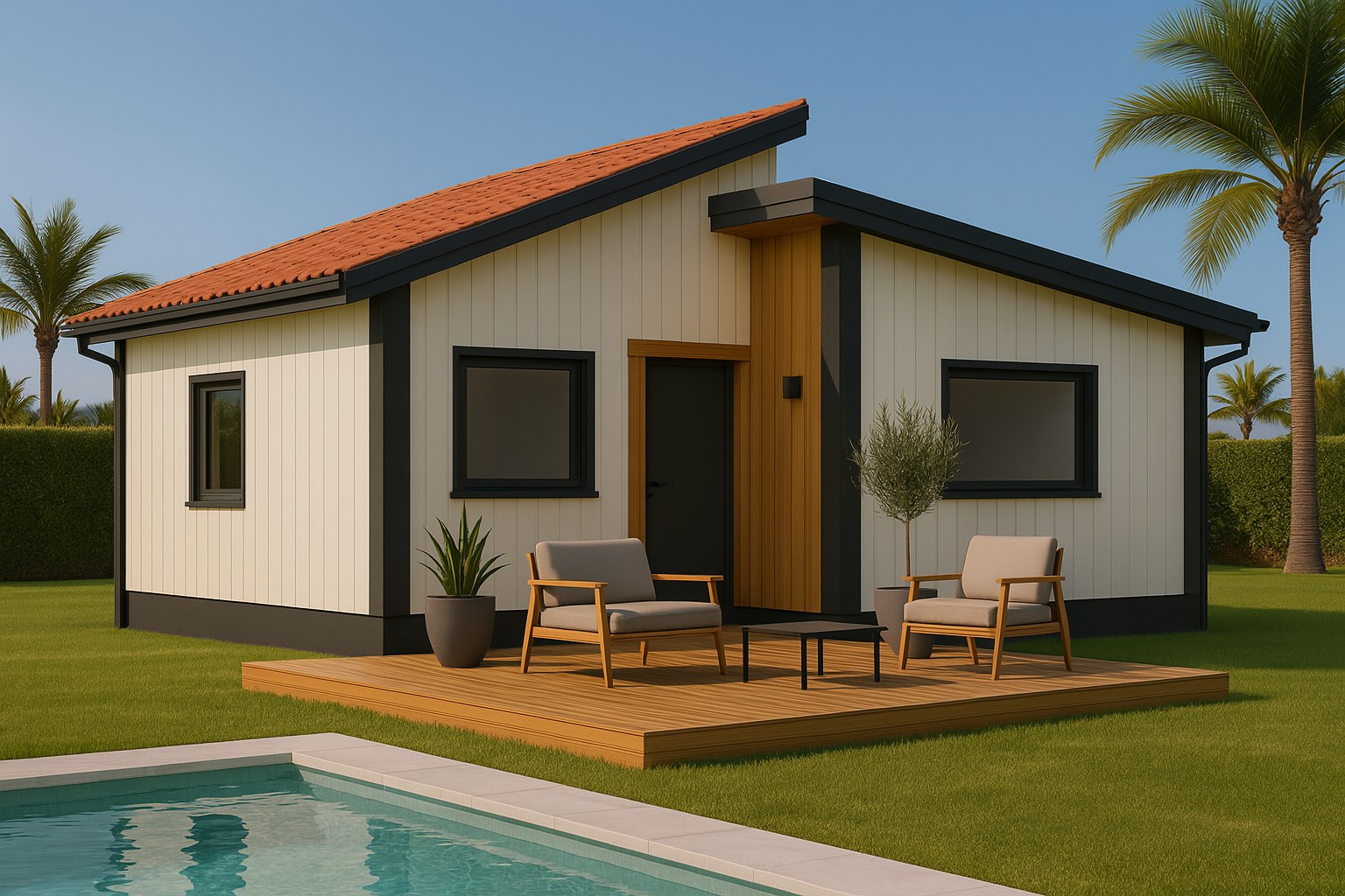 Casa prefabricada Techo Volado 46 de Bosque Nórdico