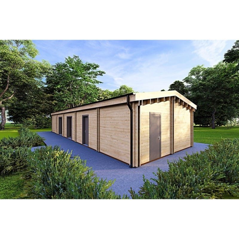 Casa prefabricada de madera con garaje Cloe de Caleba