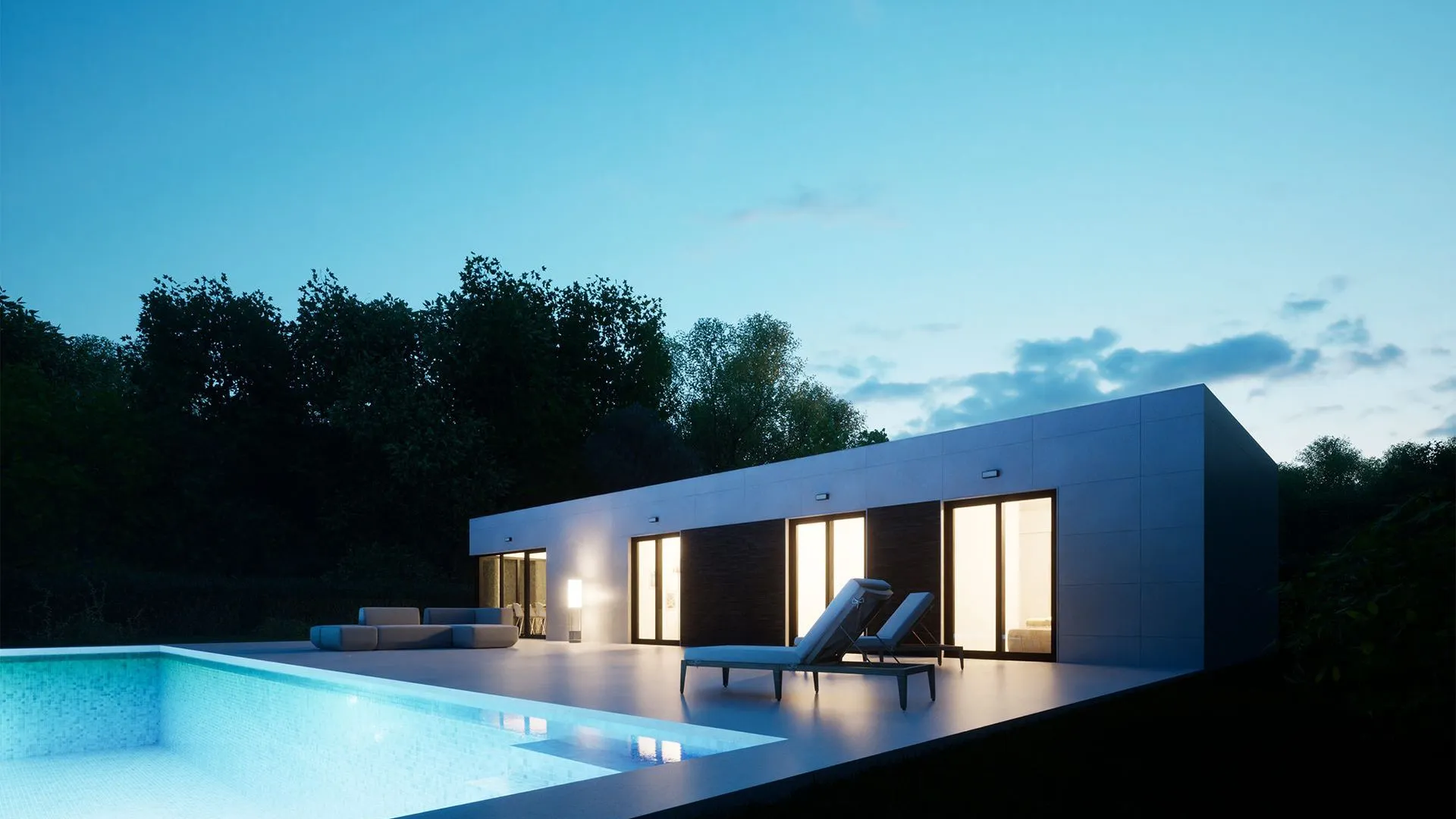 Casa prefabricada modular Cube 100 de una planta de Casas Cube