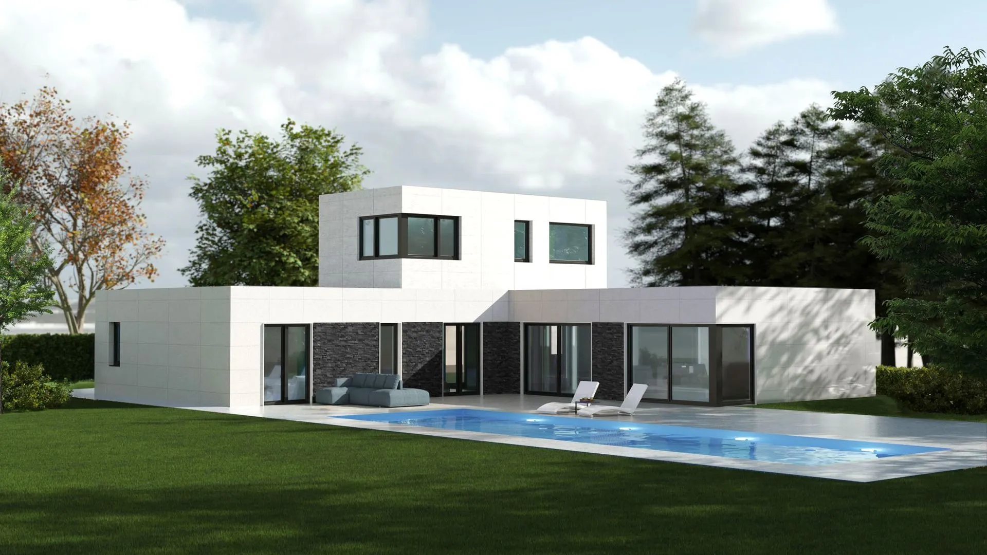 Casa prefabricada modular Cube 160 en dos alturas de Casas Cube