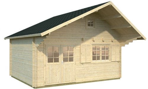 Casa prefabricada Cabaña prefabricada de madera Erica con altillo de Casas de Madera Daype