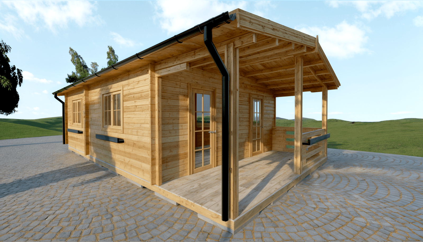 Casa prefabricada Cabaña prefabricada de madera Ajoblanco de Casas de Madera Málaga