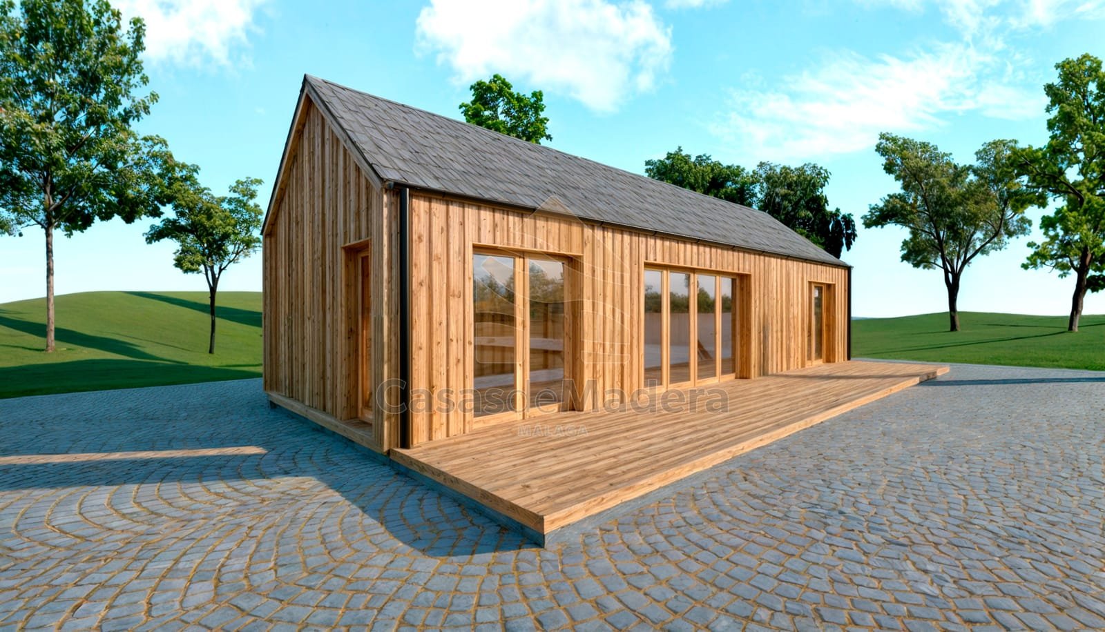 Casa prefabricada de madera modelo Almogía de Casas de Madera Málaga