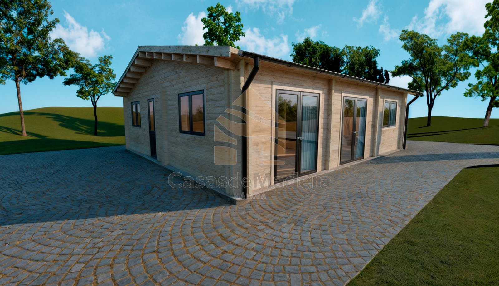 Casa prefabricada de madera modelo Alora de Casas de Madera Málaga