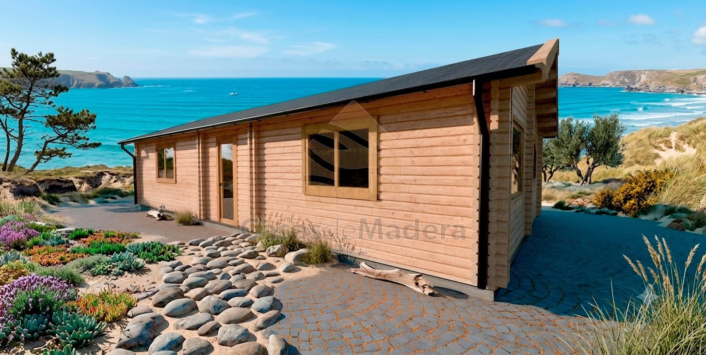 Casa prefabricada de madera modelo Pedregalejo de Casas de Madera Málaga