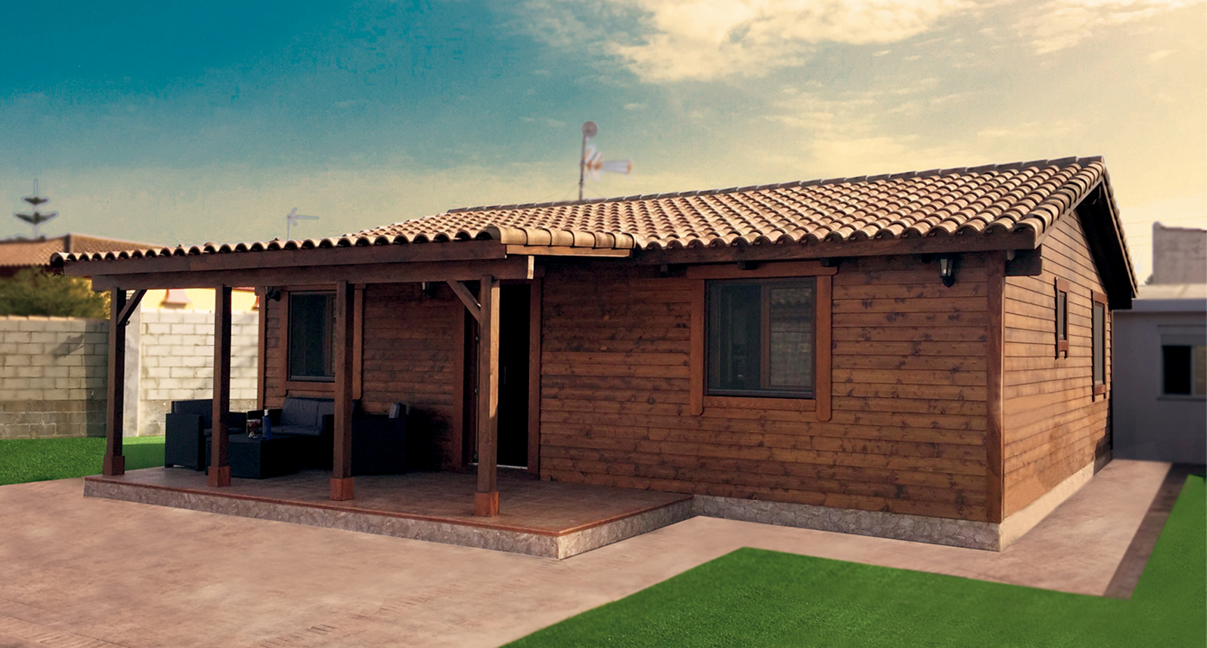 Casa prefabricada Casa de madera Julia Plus 89 m² de Casas de Madera Yustas