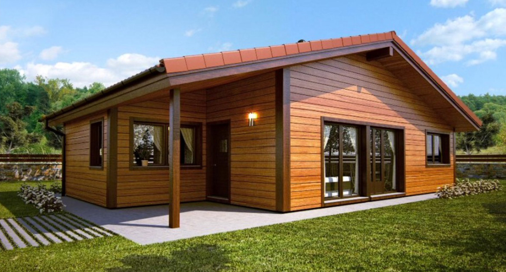 Casa prefabricada Casa de madera Serafín 81 m² de Casas de Madera Yustas