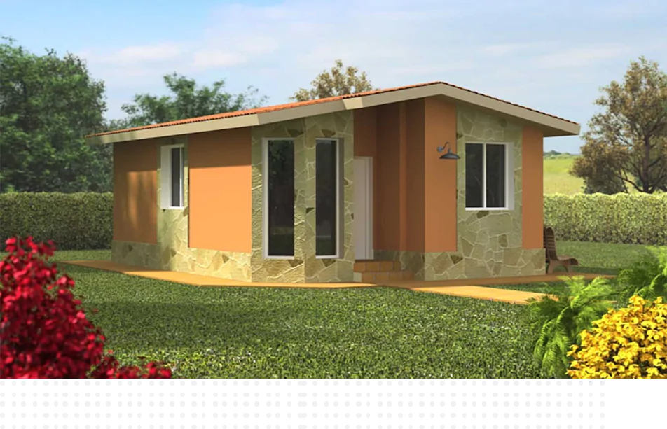 Casa prefabricada Casa prefabricada pequeña, modelo Palencia de Casas TecnoHome