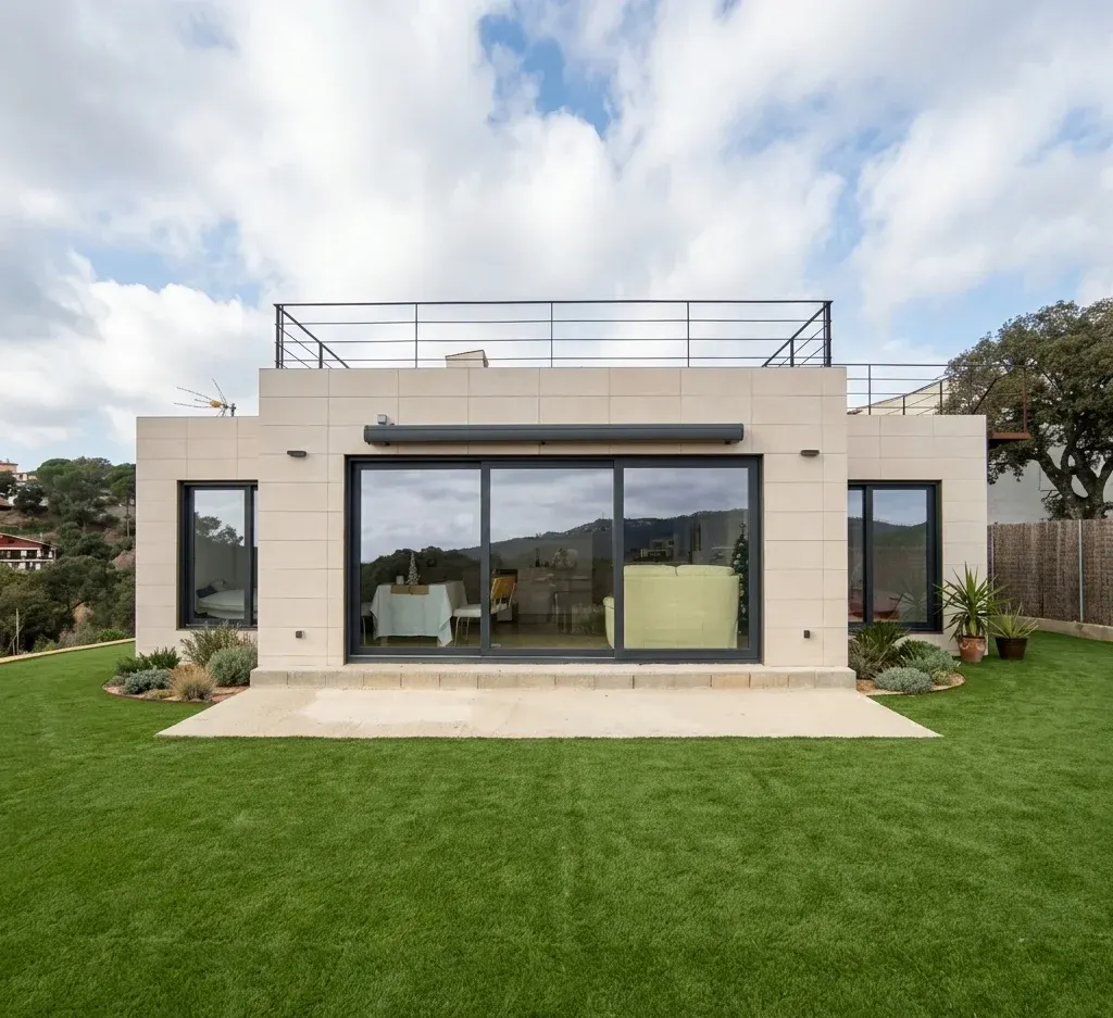 Casa prefabricada de acero Serie 80 de planta baja de Cases Caliu