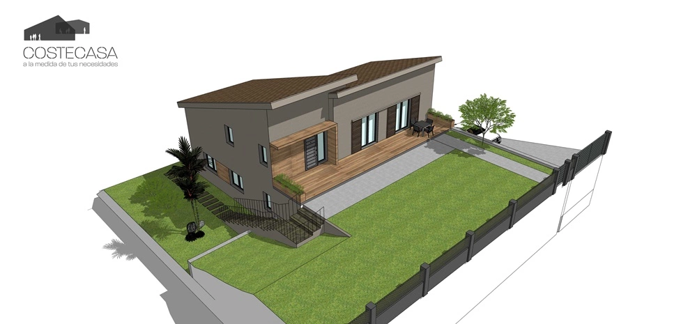 Casa prefabricada Casa sostenible en terreno inclinado, Castellar del Vallès de Coste Casa