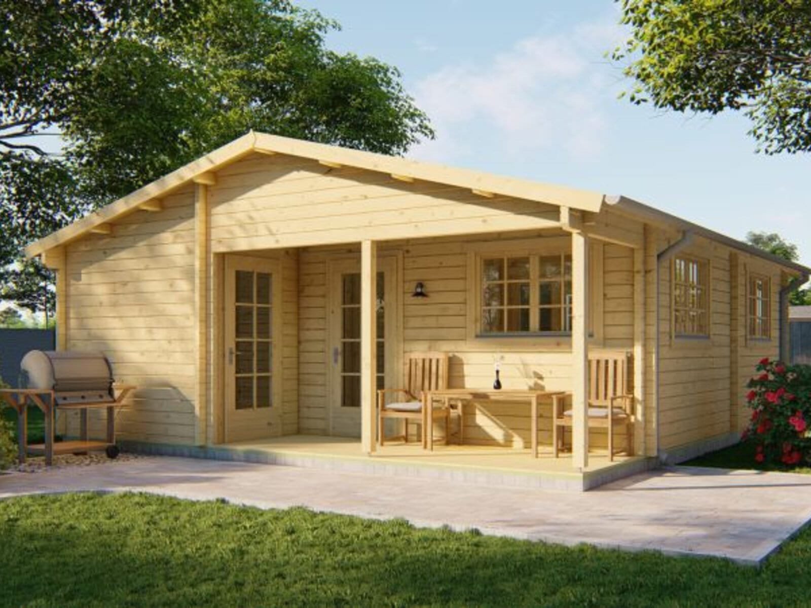 Casa prefabricada de madera en kit, modelo Salou de Hobycasa