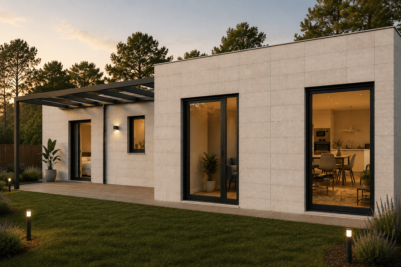 Casa prefabricada modular H3.5M Desplazada de una planta de Home3