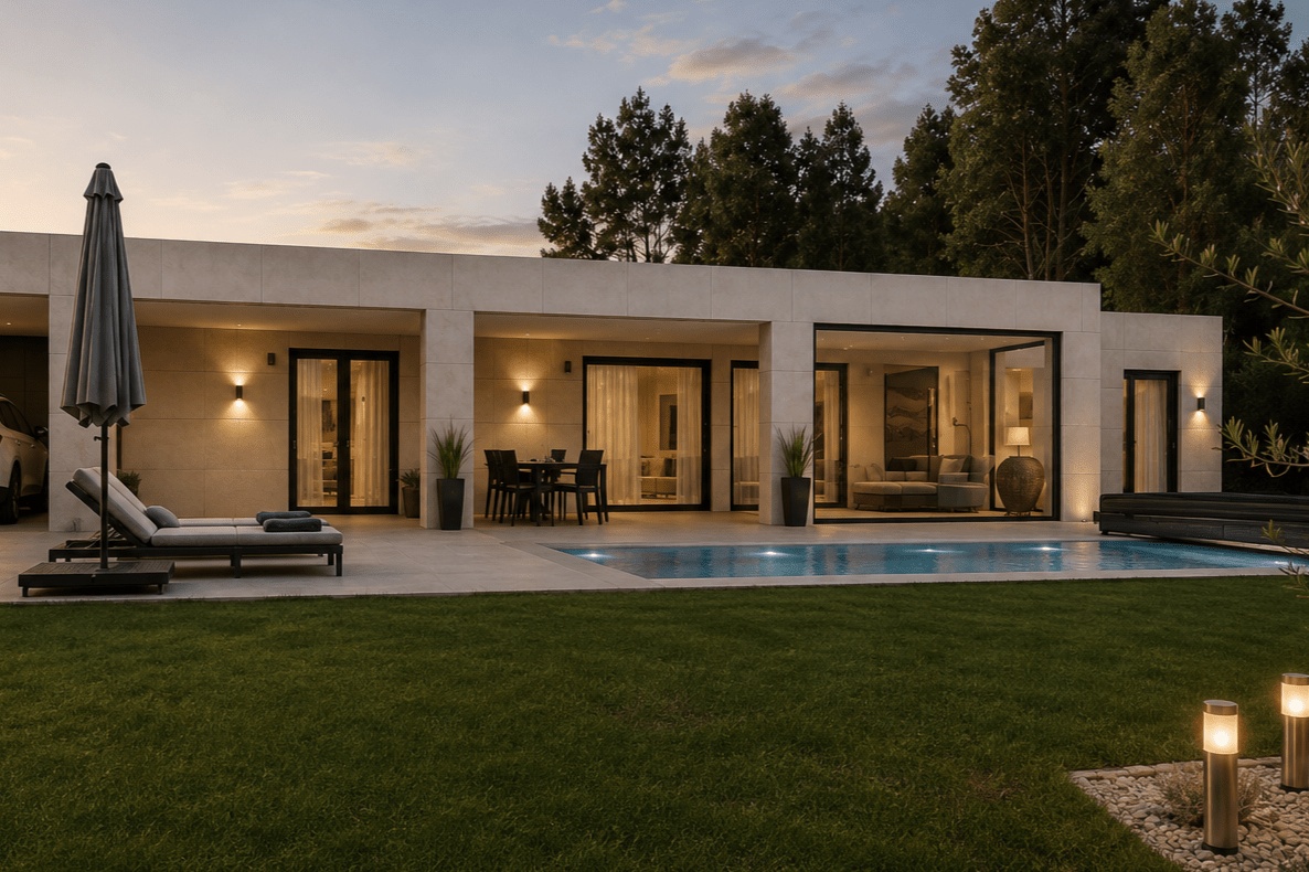 Casa prefabricada modular de una planta H4.8M Recta de Home3