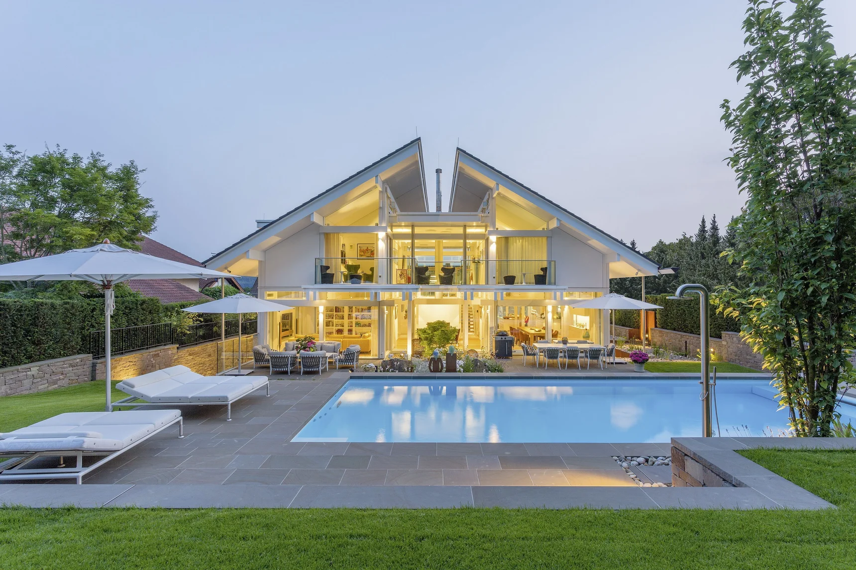 Fertighaus-Villa aus Holz und Glas ART 6 von Huf Haus