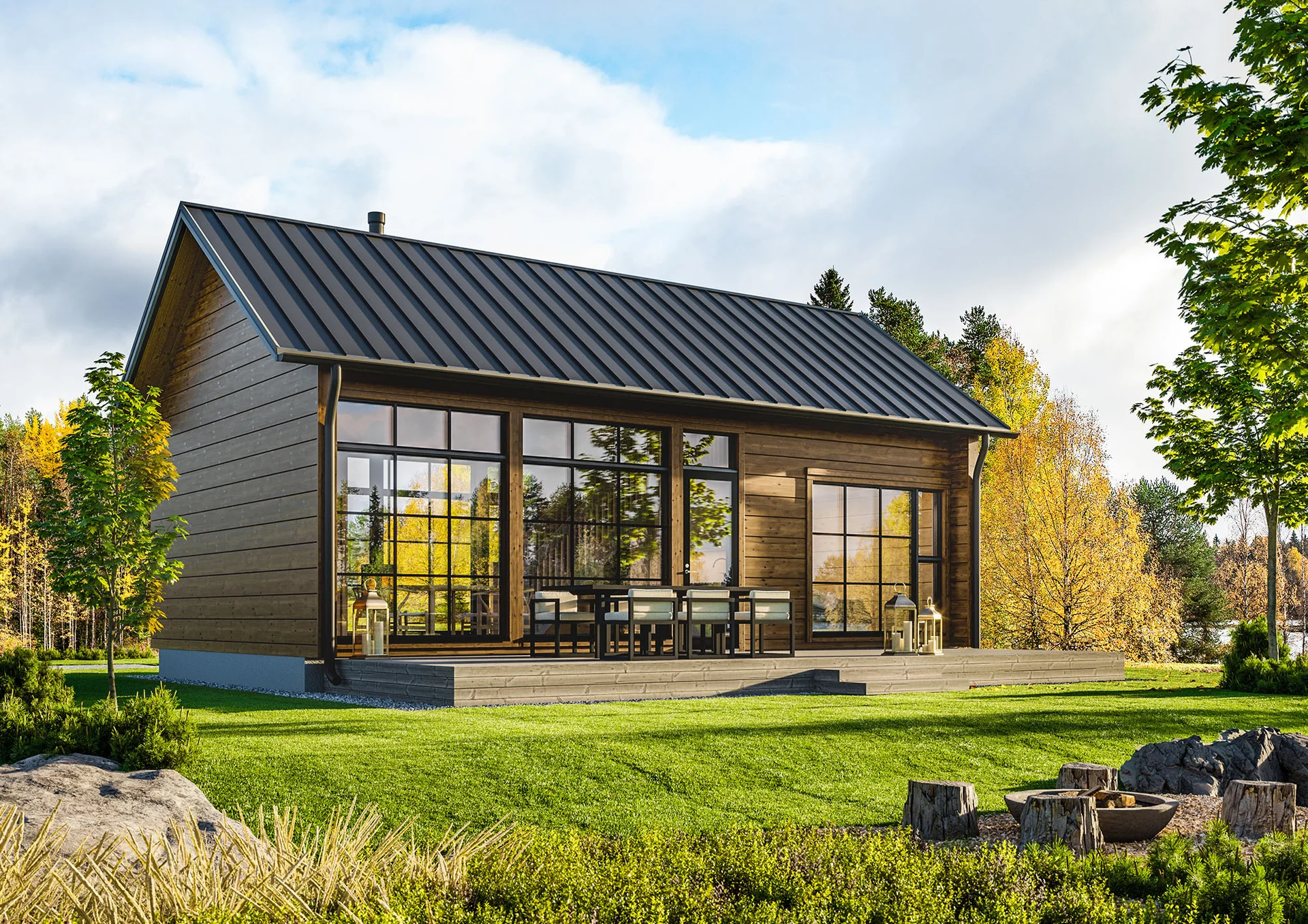 Casa prefabricada Glass House Classic 50 de Kontio