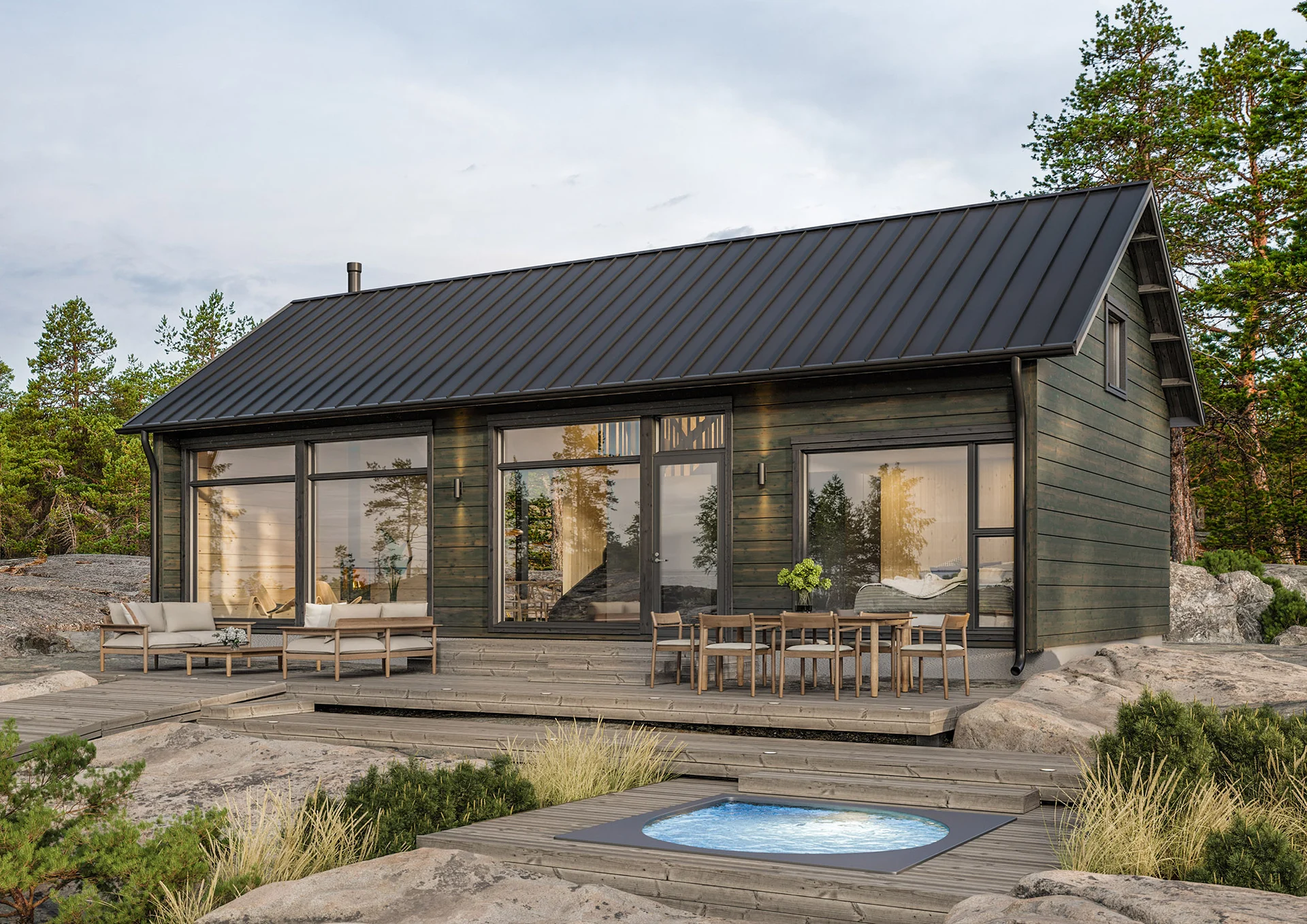 Casa prefabricada Glass House Classic 80 de Kontio