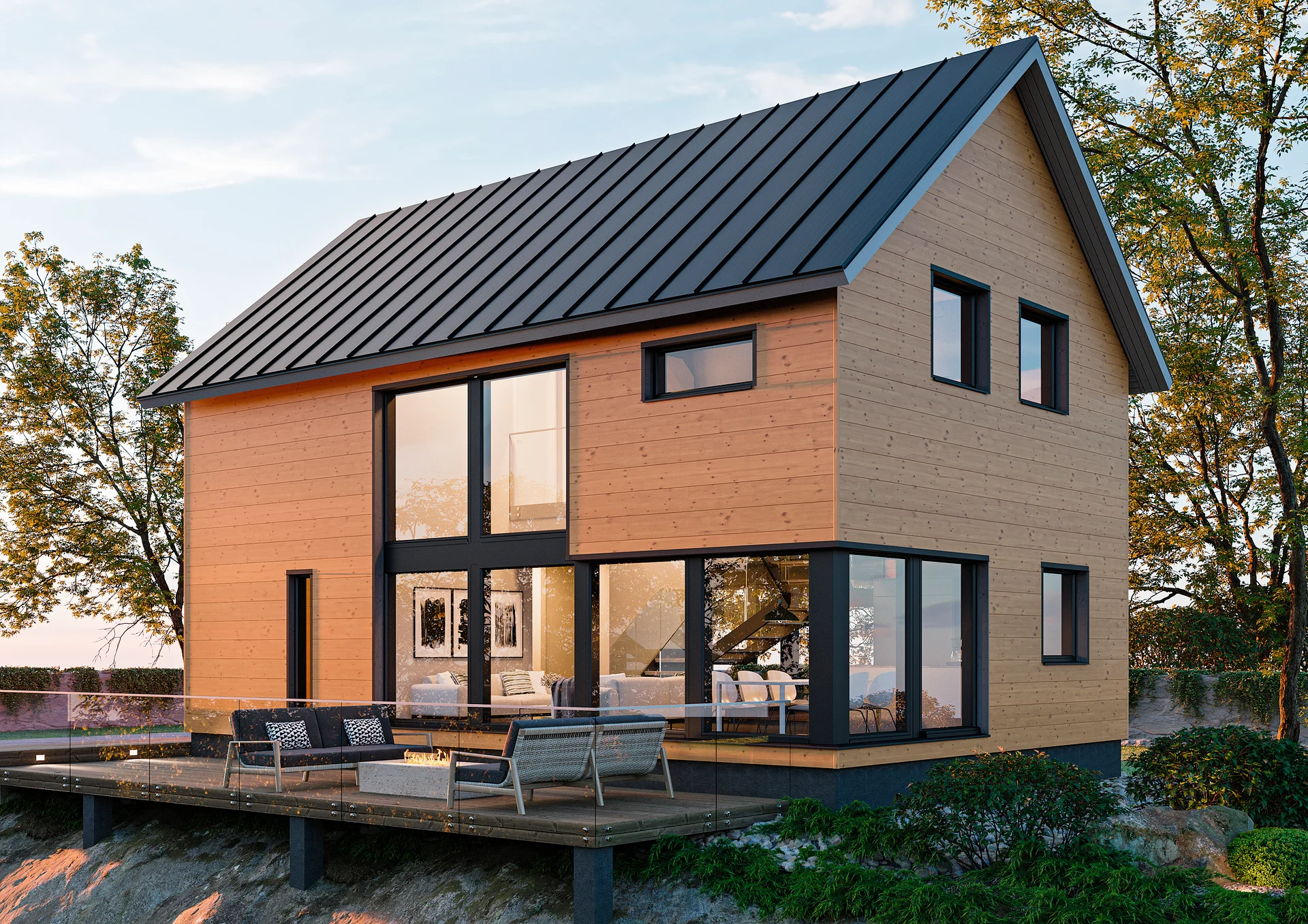 Casa prefabricada Hill House EX 125 de Kontio