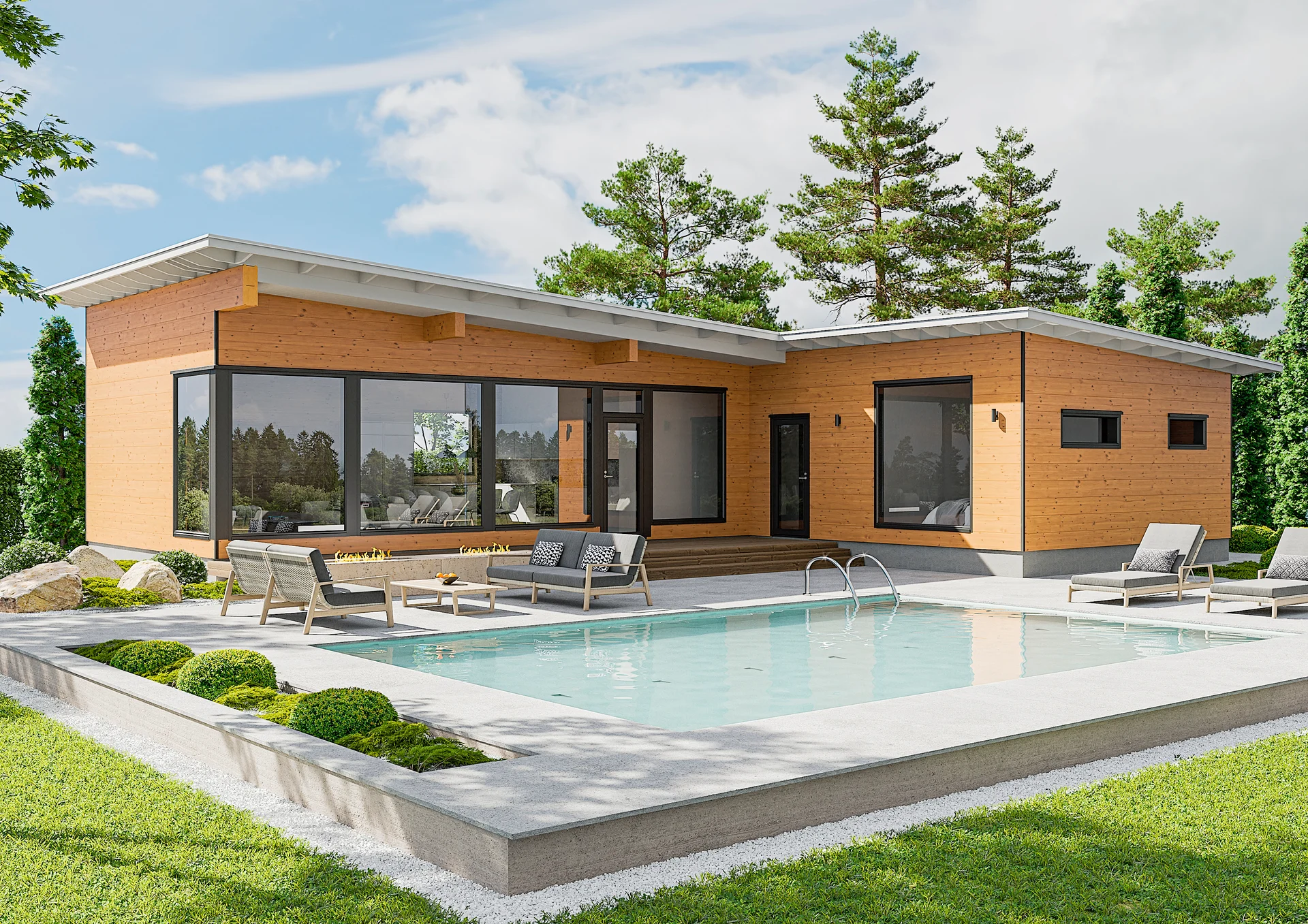 Casa prefabricada Hill House S 127 de Kontio