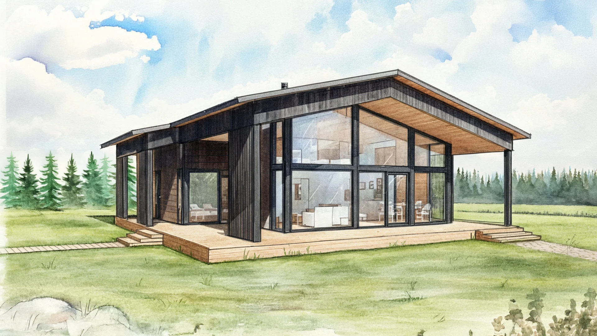 Casa prefabricada Horizon 1A de Kontio