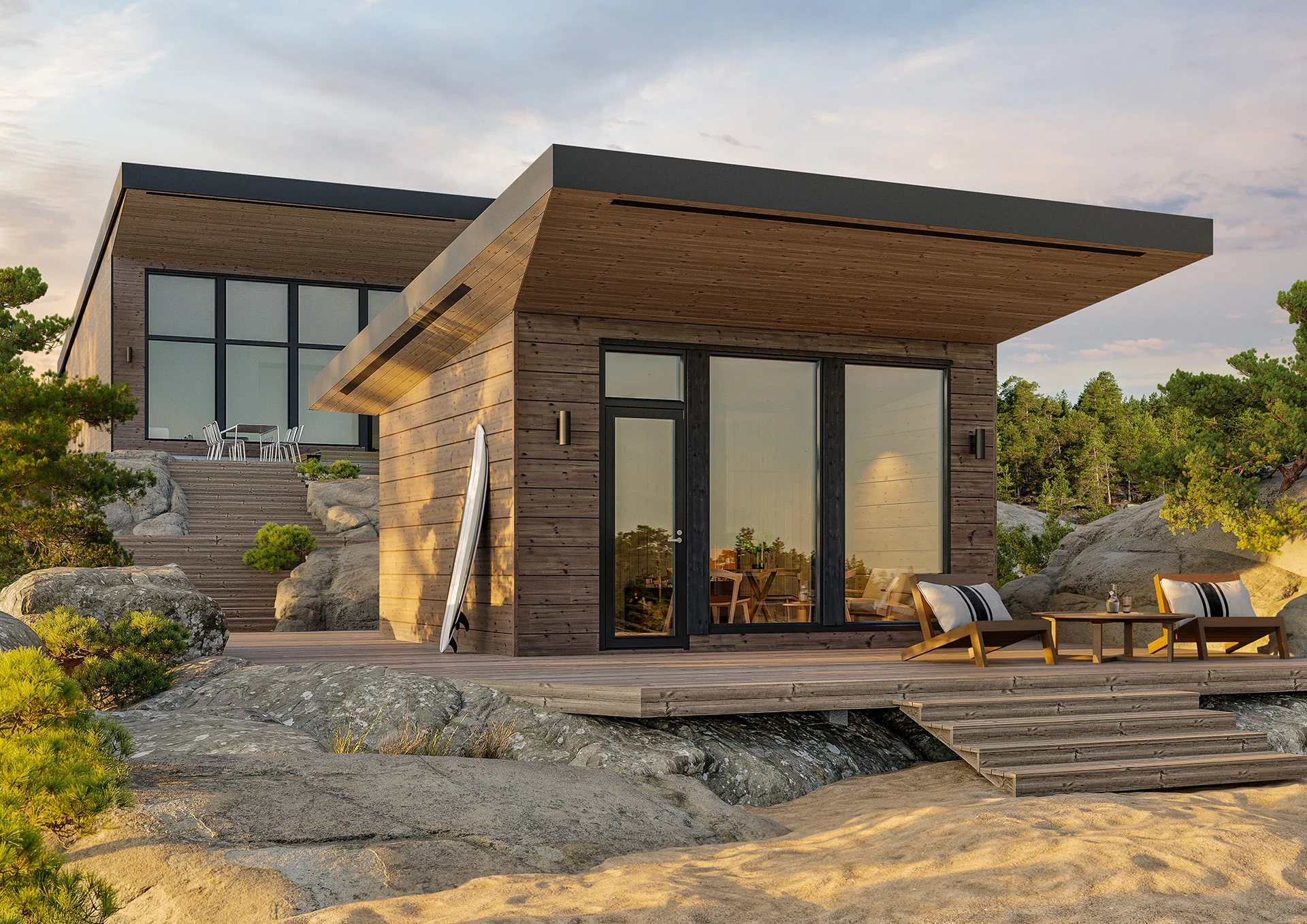 Casa prefabricada Cabaña de madera con sauna Sky House 25 de Kontio