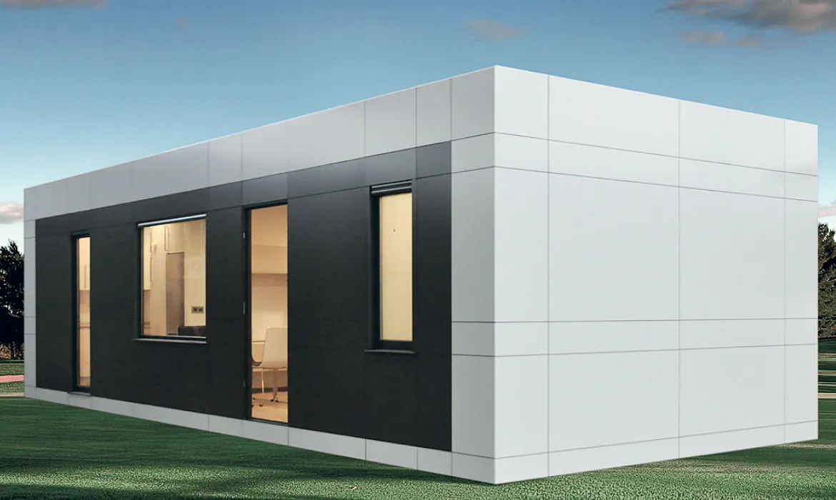 Casa prefabricada Casa prefabricada MasterClass MC91 de 2 módulos con porche de Lercasa