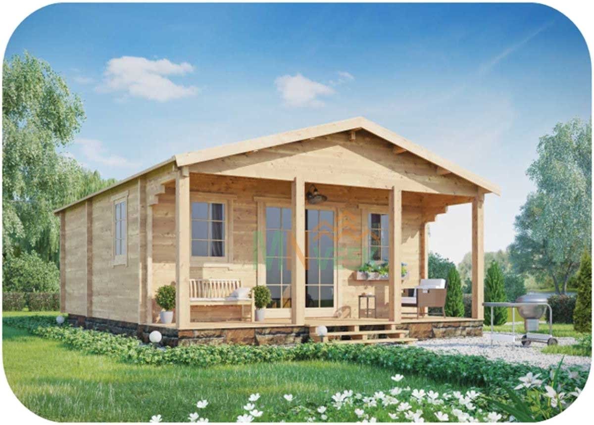Casa prefabricada Bungalow prefabricado de madera modelo Duero, 33 m² de MNVEEK