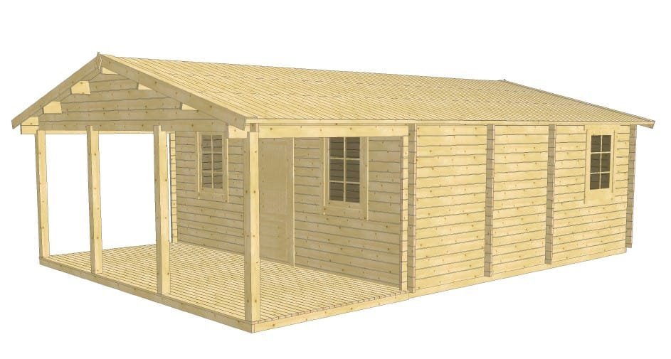 Casa prefabricada Bungalow prefabricado de madera modelo Murcia, 32 m² de MNVEEK