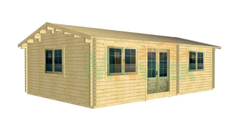 Casa prefabricada de madera en kit, modelo Huesca de MNVEEK
