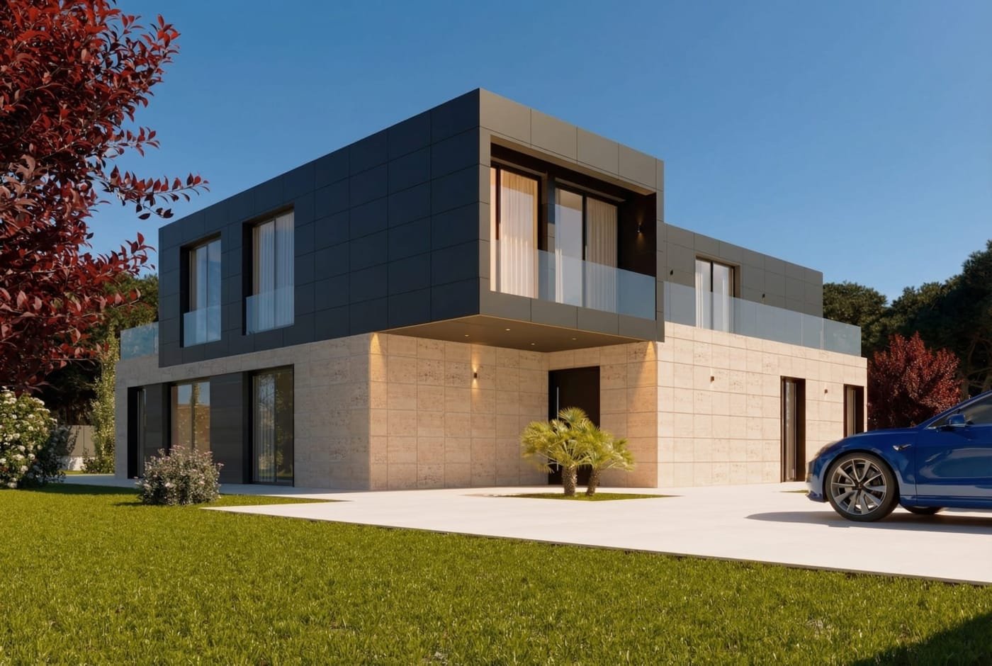 Modulares Fertighaus Astra, 5 Schlafzimmer auf 2 Etagen von Moodul