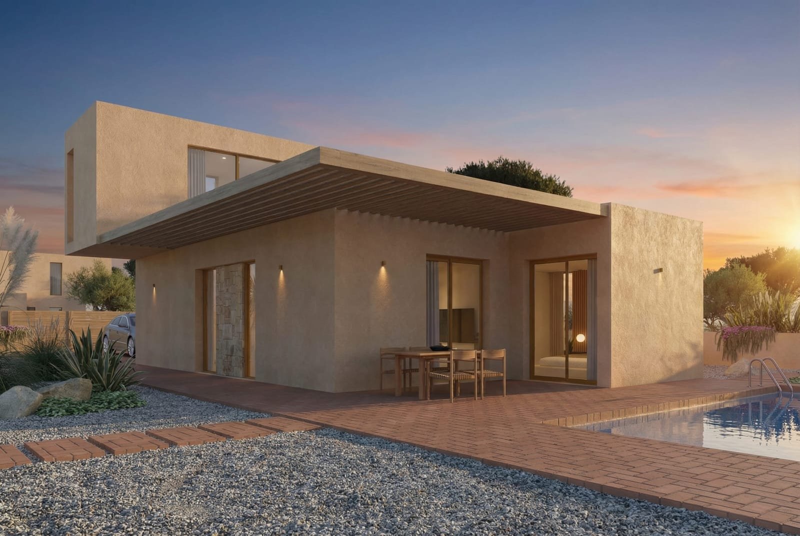 Casa prefabricada modular Duna de estilo mediterráneo de Moodul