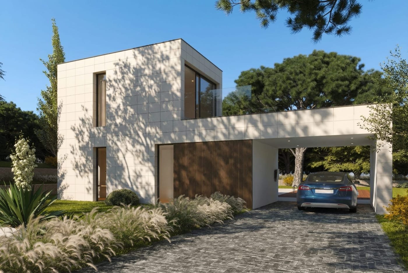 Maison préfabriquée Niva, méditerranéenne à deux niveaux