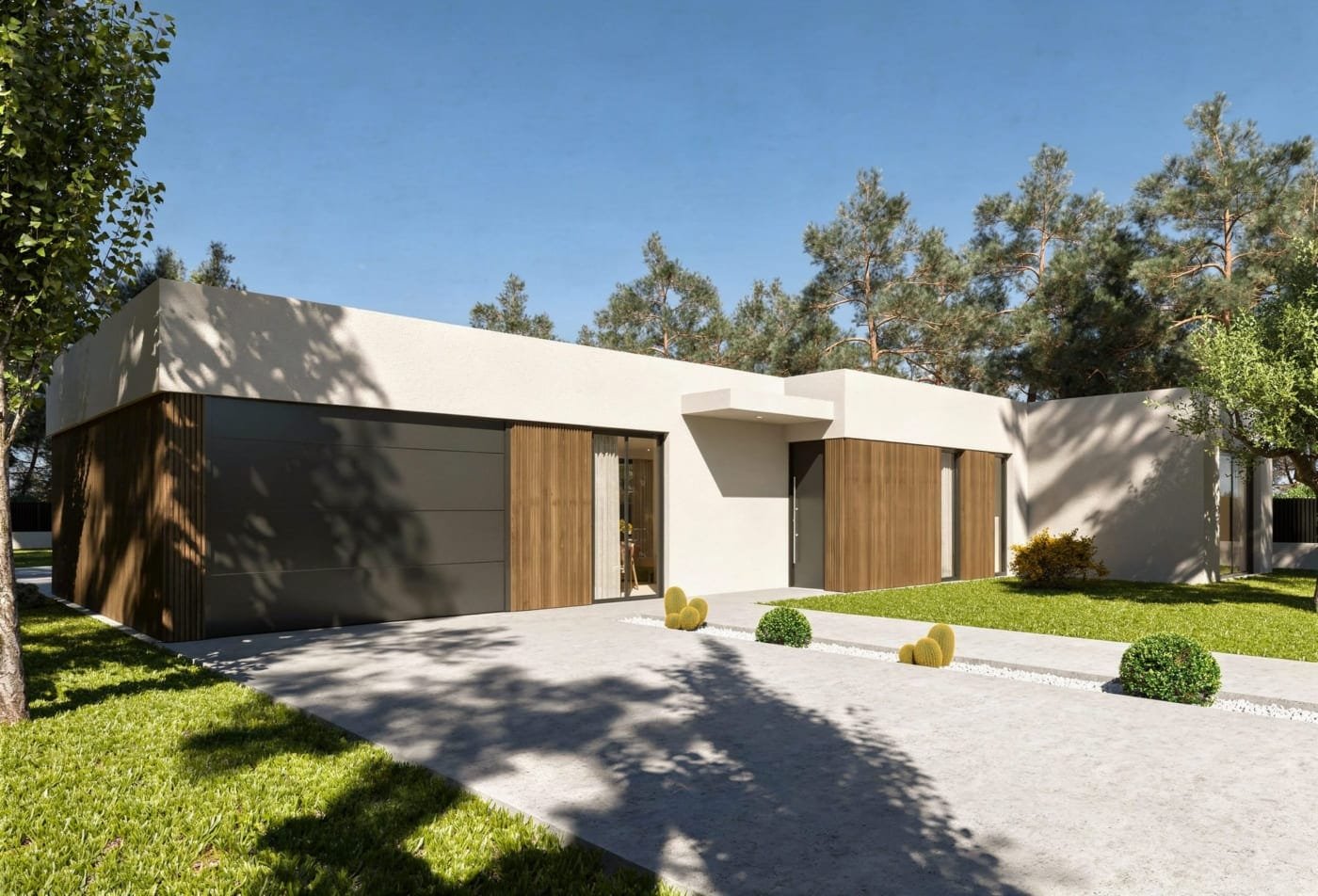 Casa prefabricada modular Sierra con garaje de Moodul