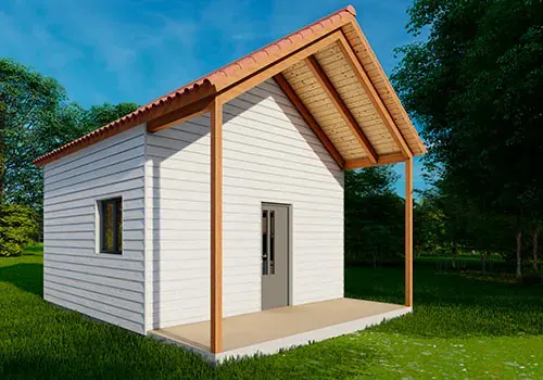 Casa prefabricada de madera de 25 m² con buhardilla de Nebreda Modula
