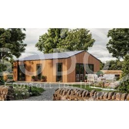 Casa prefabricada de madera Kaia de dos dormitorios de SODO Casa