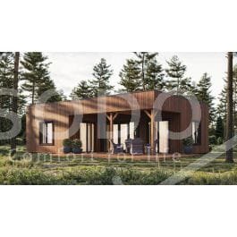Casa prefabricada de madera Luni de cubierta plana de SODO Casa