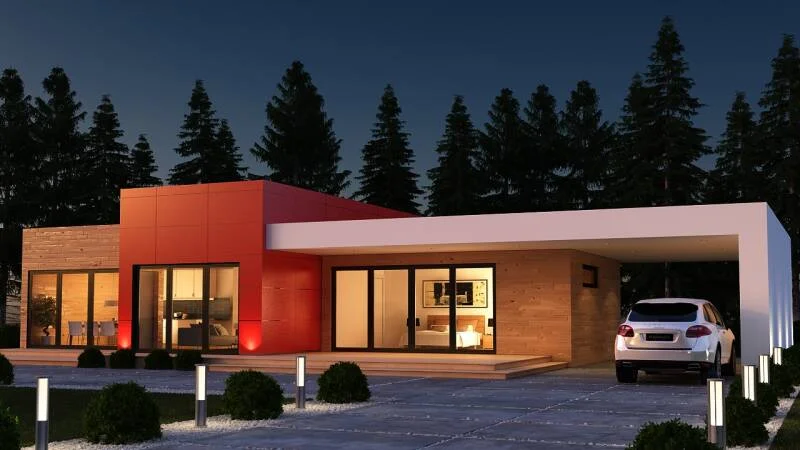 Casa prefabricada Casa prefabricada Steel Framing de 180 m² de Steel-Wood Construcciones